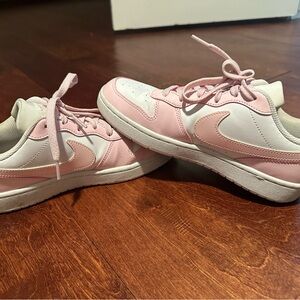 Nike Pink and White Sneakers